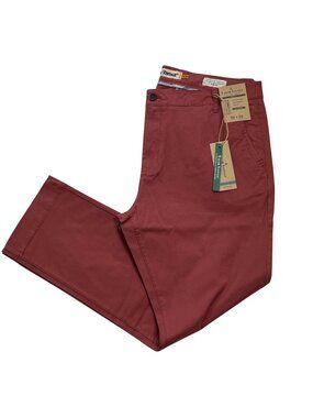 Tailor Vintage Mens Red Slim Fit Stretch Chinos Pants Trousers size 38 30 NEW